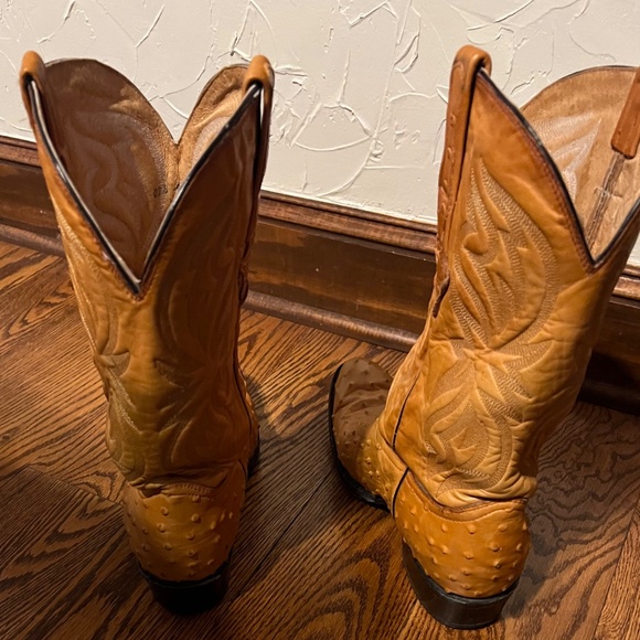 Ostrich Skin Cowboy Boots - Picture 4 of 5